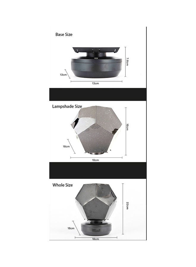 Loquat Romantic Projector Led Light Dreamlike Stars Projection Lamp Bedroom Home Decor black 13.9 x 8.4 x 13.9cm - Image 4