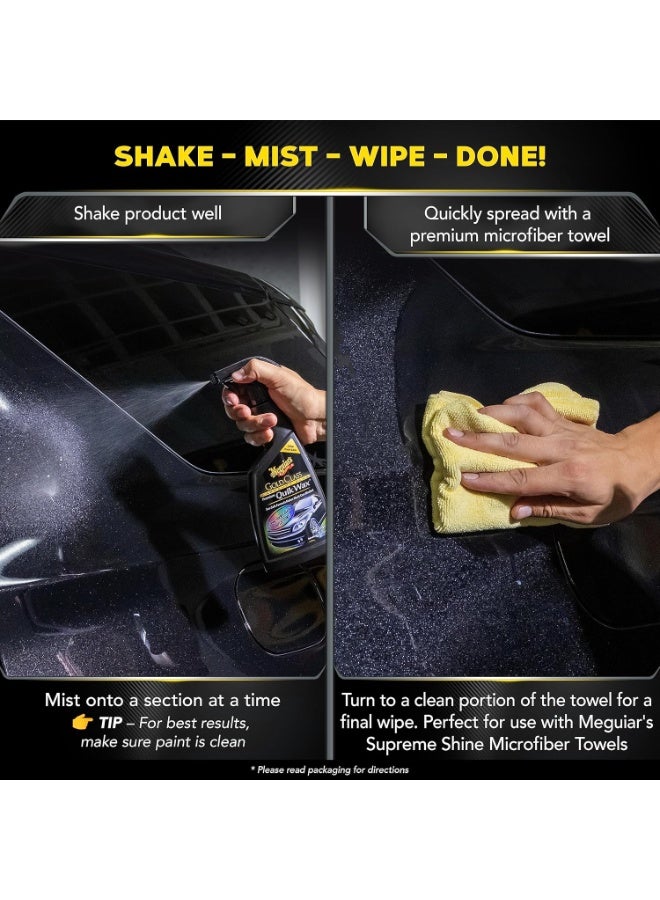 Meguiar's Meguiar's G7716 Gold Class Carnauba Quik Wax, Special Blend for Richness and Shine, Clear Coat Safe Meguiar's Quik Wax, Spray that Leaves Lasting Results without Residue, 16 Oz Containe - Image 4