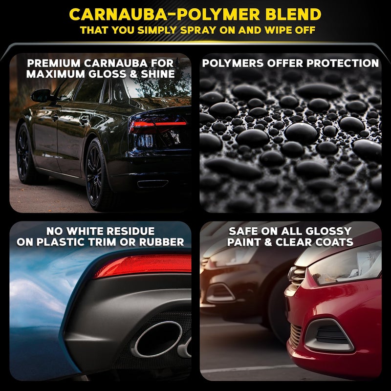 Meguiar's G7716 Gold Class Carnauba Quik Wax, Special Blend for Richness and Shine, Clear Coat Safe Meguiar's Quik Wax, Spray That Leaves Lasting Results Without Residue, 16 Oz - Image 3