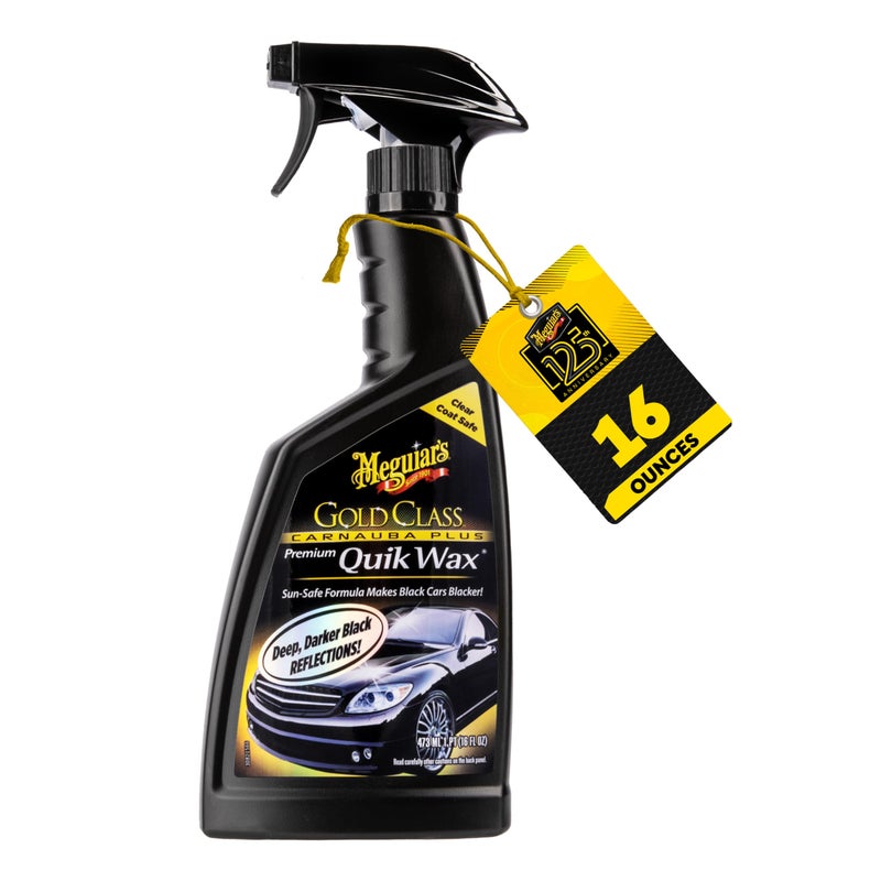 Meguiar's G7716 Gold Class Carnauba Quik Wax, Special Blend for Richness and Shine, Clear Coat Safe Meguiar's Quik Wax, Spray That Leaves Lasting Results Without Residue, 16 Oz - Image 1