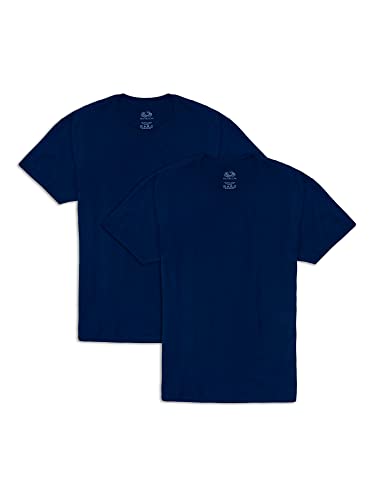 Fruit of the Loom Men's Eversoft Cotton T-Shirts (S-4XL), Crew-2 Pack-Navy, Large - Image 2