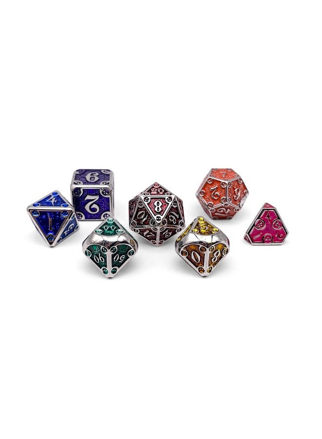 Norse Foundry Dungeon Delve Metal Dice Set - Forge Your Adventure: Premium Zinc Alloy D20 Dice Set - Complete Set For Ttrpg - Boost Your Gaming Experience With Metal Dice 