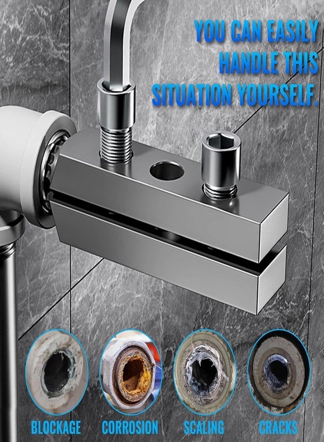 KD ZONE Broken Pipe Extractor Tool – Adjustable Damaged Faucet & Screw Remover Kit – Universal Easy Out Tool for 1/2 Inch and 3/4 Inch Water Pipes – Heavy Duty Plumbing Repair with Hex Key - Image 4