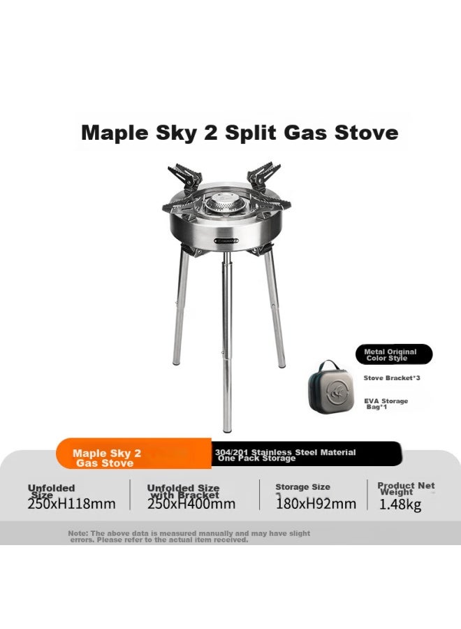 Fire-maple Qingtian 2 Split Gas Stove, Outdoor Cooking Equipment, Camping Gear, Portable Gas Cartridge Stove, High-power Intense Flame Burner - Image 1