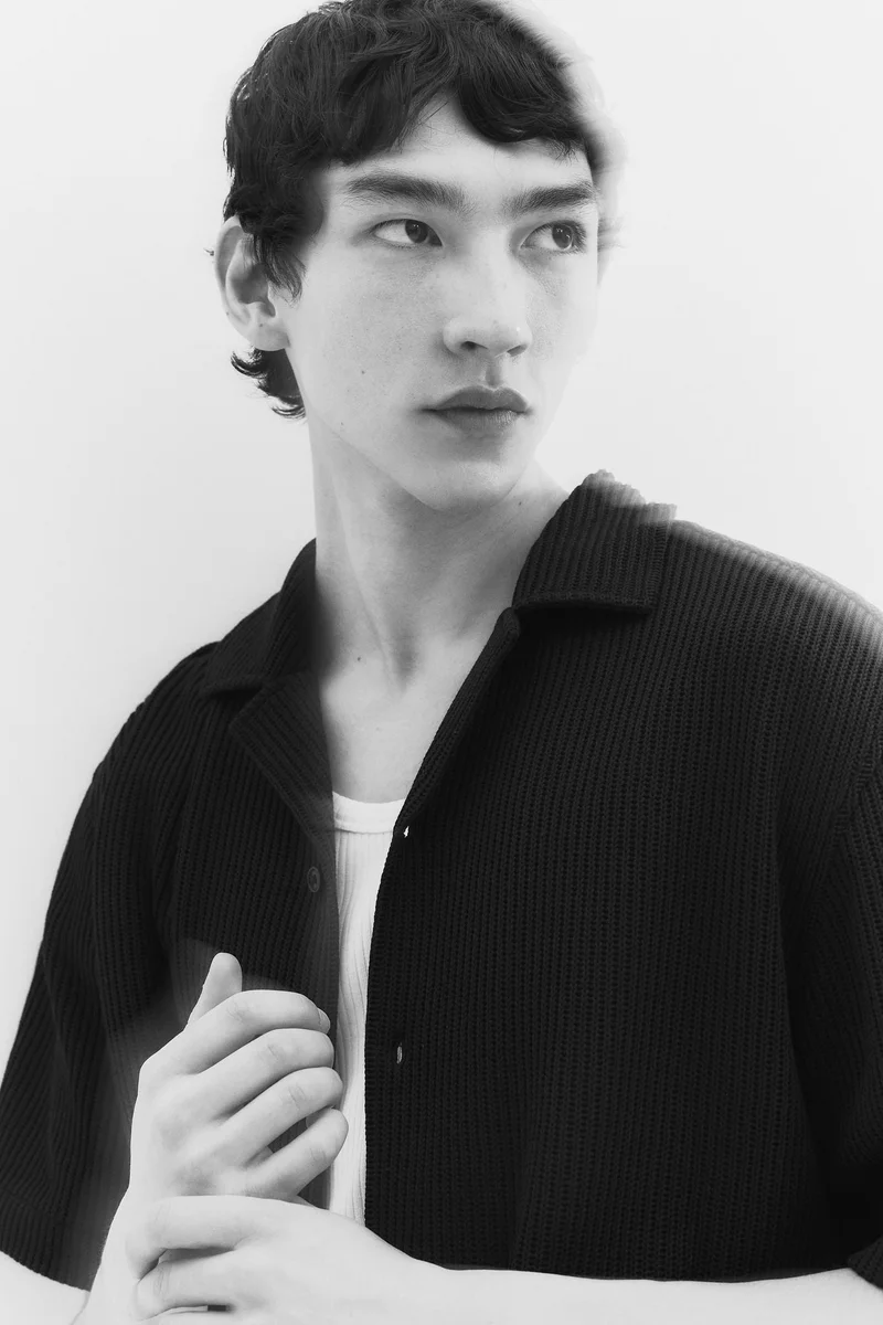 H&M Loose Fit Ribbed resort shirt