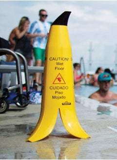 LACOT GENERAL TRADING LLC Wet Floor Sign, Banana Cone, Trilingual Wet Floor Sign Safety Cone, Yellow  - Image 3