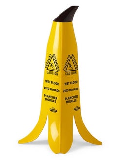 LACOT GENERAL TRADING LLC Wet Floor Sign, Banana Cone, Trilingual Wet Floor Sign Safety Cone, Yellow  - Image 1
