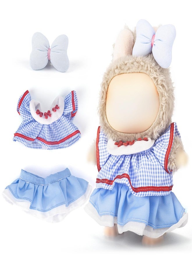 SOOBEEKE 17cm Doll Clothes Set - 3PCS Outfit with Skirt, Top & Bow - Small Doll Clothes & Accessories for 15 - 17 cm Dolls - NO Doll Included - Great for Display, Play or Gift - Image 1