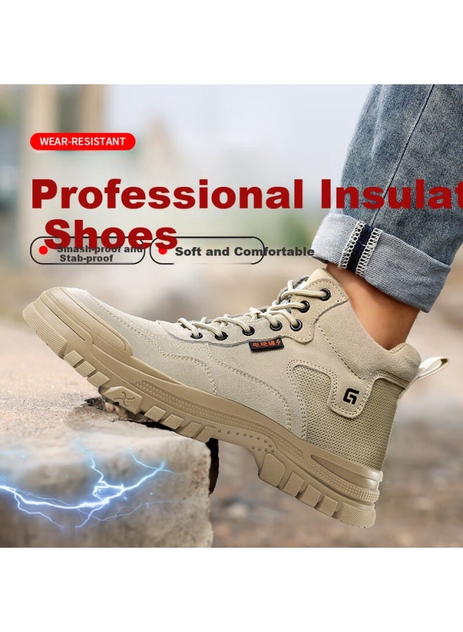 Jingtu Jingtu Safety Shoes For Men, High-top, 10kv Ulated, Electrician, Anti-smashing, Anti-puncture, Safety Functional Shoes E3087-j 41  - Image 2