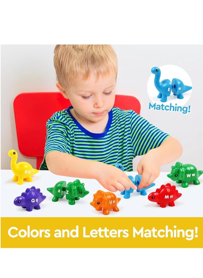 Children's letter toys,Dinosaur shaped alphabet classification assignment game,Children's early education toys,Pattern matching enlightenment cognitive teaching tool for Preschool Learning Color Cla - Image 2
