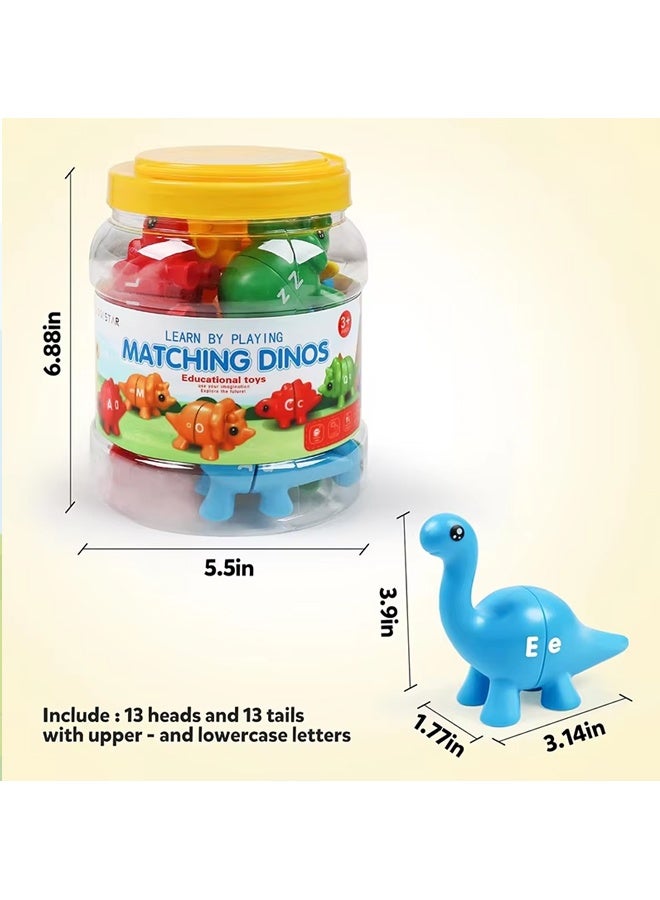 Children's letter toys,Dinosaur shaped alphabet classification assignment game,Children's early education toys,Pattern matching enlightenment cognitive teaching tool for Preschool Learning Color Cla - Image 5