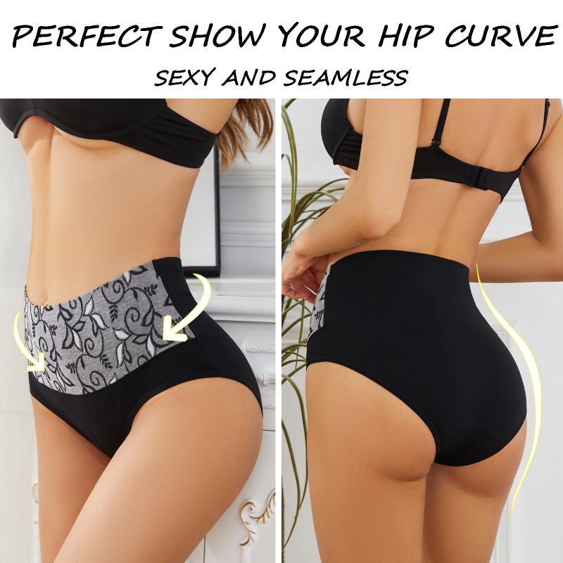 MEIDAYAI Womens Underwear Cotton Tummy Control High Waisted Underwear Soft Breathable Full Coverage Panties Multipack - Image 4