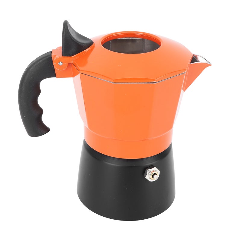 Moka Pot Stovetop Coffee Pot 2 Valve Aluminium Alloy Heat Resistant Heat Insulation Coffee Maker Pot for Office Home 300ml 6 Cups - Image 5