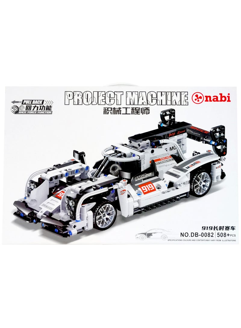 Super Car Toy – Pull Back Function Racing  919 Model for Kids & Adult  Educational DIY Construction Set ( 508+ Pieces Building Blocks) - Image 3
