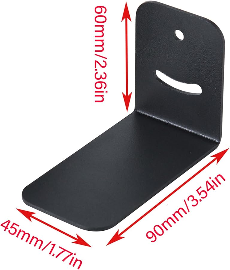 حوامل الحائط من الفولاذ الأسود لمكبرات الصوت المنزلية الترفيهية، حوامل قابلة للتعديل على شكل حرف L - Image 5
