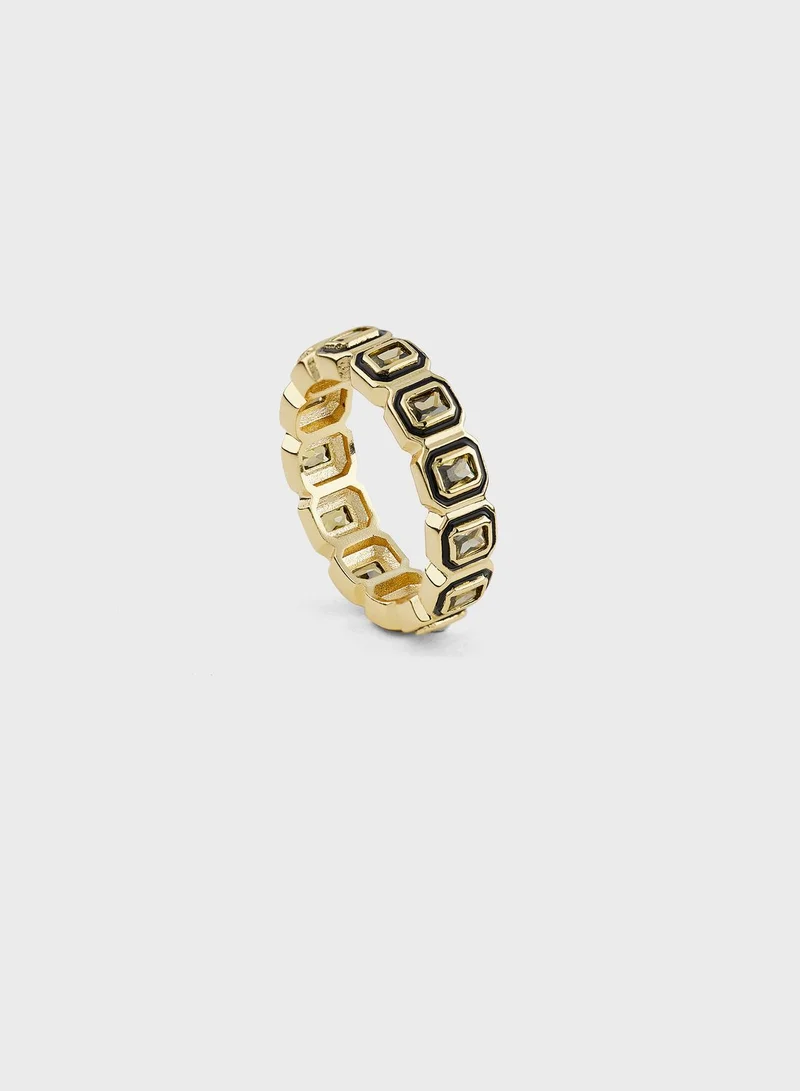 LUV AJ Bezel Ballier Rings