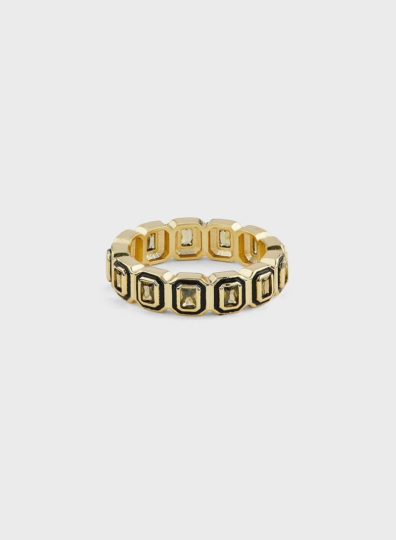 LUV AJ Bezel Ballier Rings