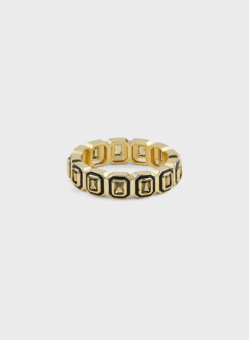 LUV AJ Bezel Ballier Rings