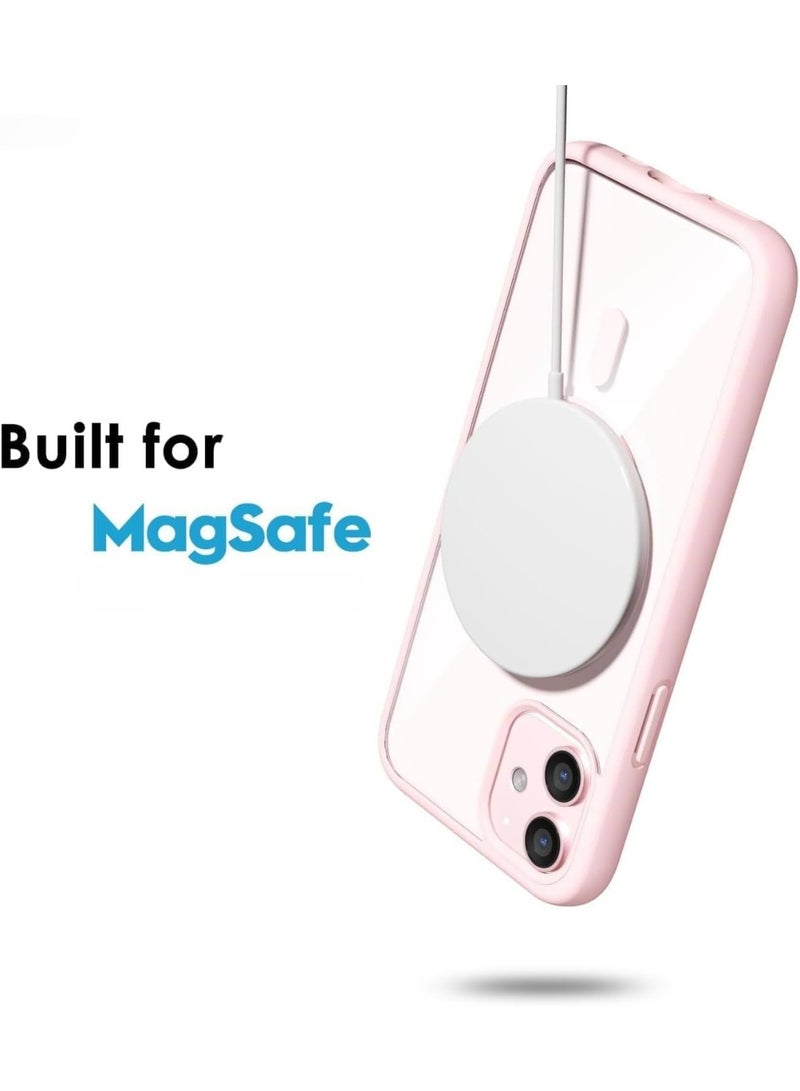 أكاليكس جراب مغناطيسي لهاتف آيفون 11 [مقاوم للصدمات ونحيف]، غطاء خلفي صلب شفاف مع حماية فائقة |وردي - Image 2