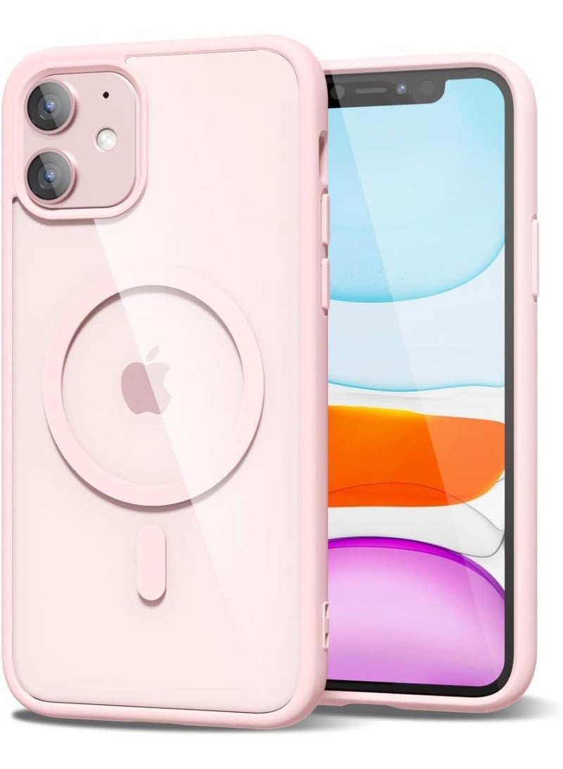 أكاليكس جراب مغناطيسي لهاتف آيفون 11 [مقاوم للصدمات ونحيف]، غطاء خلفي صلب شفاف مع حماية فائقة |وردي - Image 1