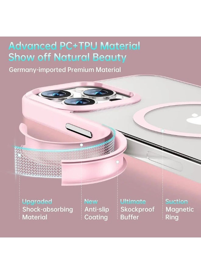 أكاليكس جراب مغناطيسي لهاتف آيفون 11 [مقاوم للصدمات ونحيف]، غطاء خلفي صلب شفاف مع حماية فائقة |وردي - Image 5