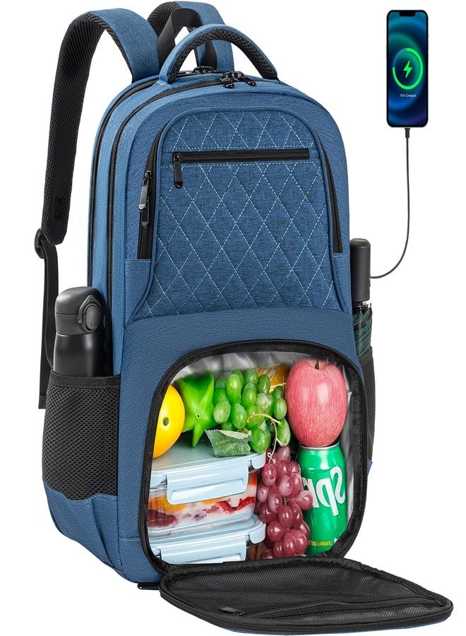 ANILD Lunch Backpack, 17 Inch Laptop Backpack with Insulated Cooler Compartment for Men Women, Travel Work Computer Backpack - Image 1