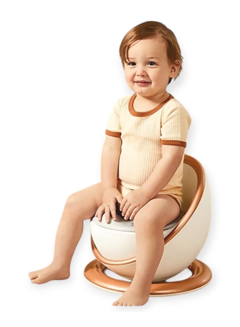 baby potty chair with an ergonomic design is a specially designed potty training tool that provides comfort and support for toddlers as they transition from diapers to using the toilet. The ergonomic design focuses on creating a comfortable and user-friendly experience for both the child and the parent. Here's a detailed description of its features and benefits: - Image 3