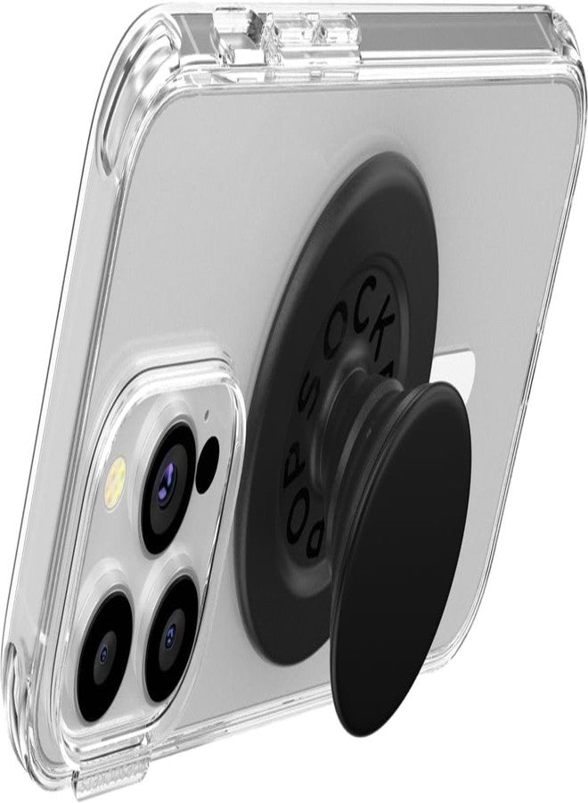 بوب سوكيتس حامل هاتف PopSockets متوافق مع MagSafe، يتضمن حلقة محول لـ MagSafe، حامل هاتف، متوافق مع الشحن اللاسلكي - أسود - Image 3