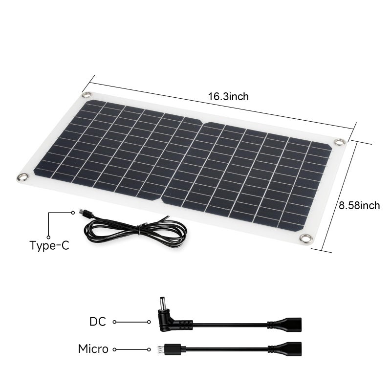 Soshine USB Solar Panel for Ring Camera - Type-C Solar Panel Charger 5v 6w with 10ft Waterproof Charging Cable, Micro-USB & USB-C & Barrel Port, IP66 Weatherproof,Includes Secure Wall Mount - Image 5