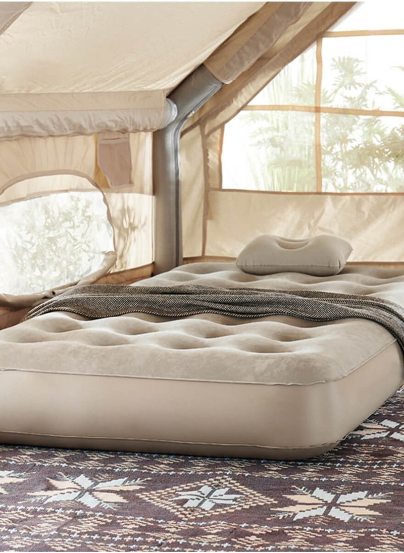 Ominii - Double Air Mattress, Portable Inflatable Bed with Built-in Pump, One-Button Quick Automatic Inflation/Deflation, Ideal for Home or Outdoor Travel Camping - Image 1