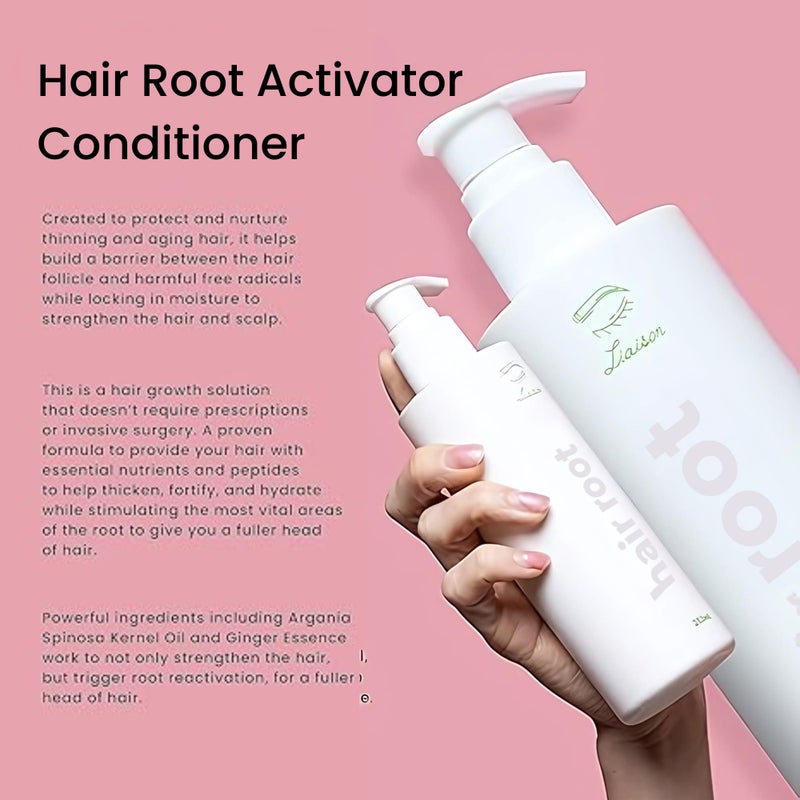 Liaison Hair Root Activator Conditioner for Women (250ml) - Thickening & Volumizing Formula for Fine Strands - Nourishing Conditioner Strengthens & Promotes Healthy Growth Hair & Adds Volume for Fuller Locks - Image 3