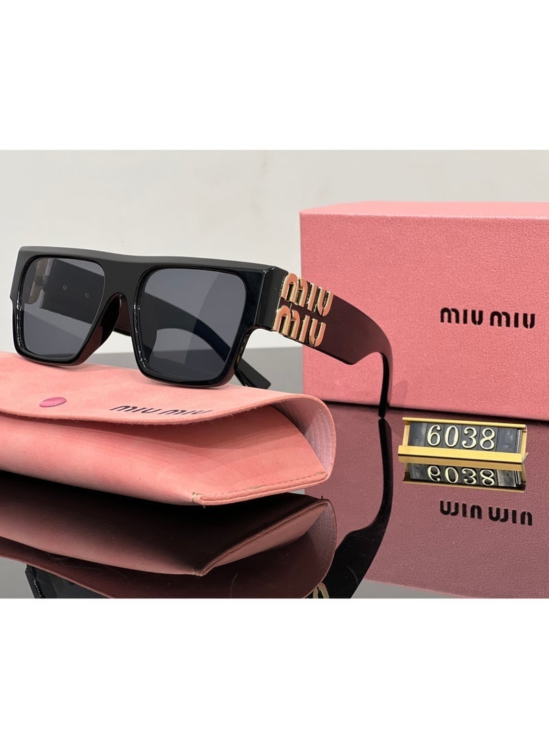 MIUI مصمم إيطالي فاخرة نمط رجعي مستقطب دراجة نظارات شمسية للسيدات - Image 1