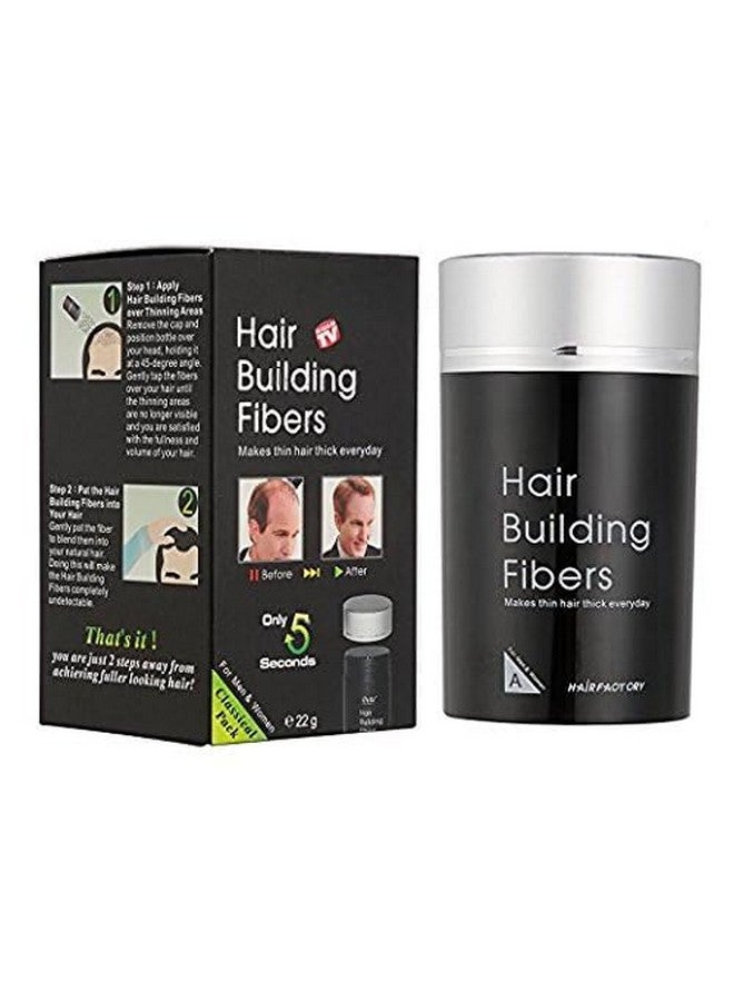 SKINPLUS Hair Building Fibers, Keratin-Derived Fibres For Naturally Thicker Looking Hair, Thick Fiber (Black) - Image 2