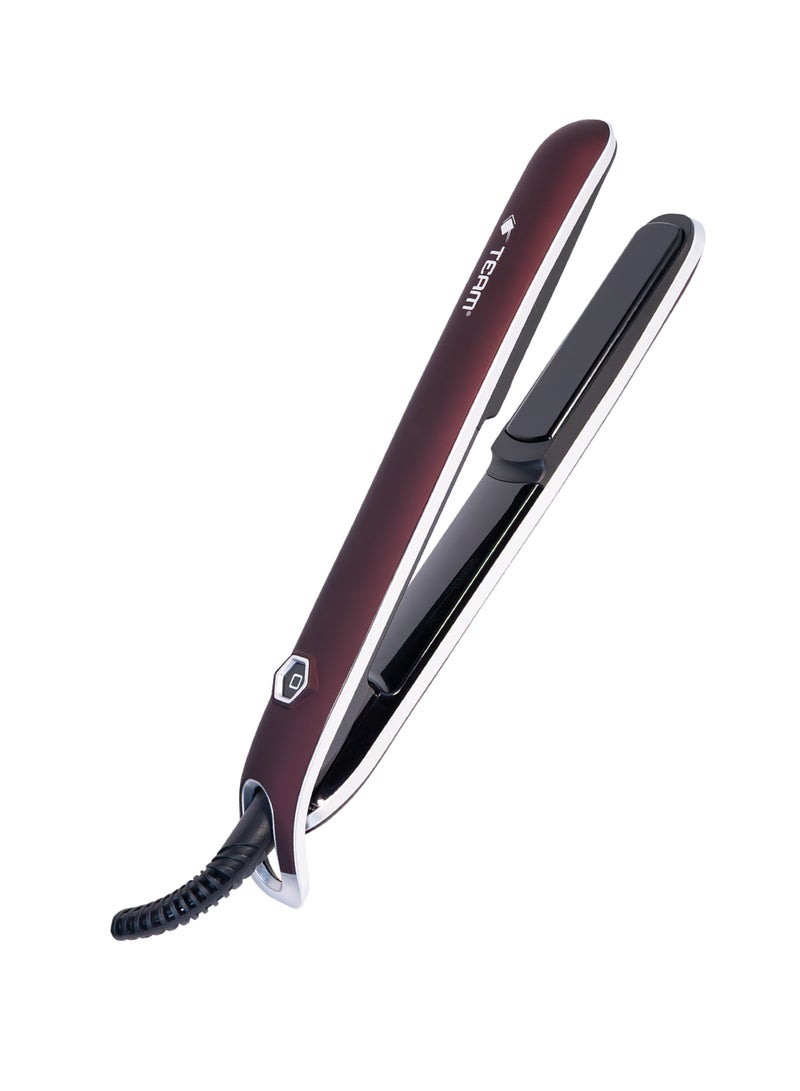 تيم Team Professional Hair Straightener with LED Display | Fast Heating | Rubber Finish | 360° Swivel Cord | Temperature Control Flat Iron for Smooth, Shiny, Frizz‑Free Hair - Image 1