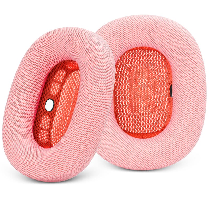 GEVO Upgraded Ear Cushions Replacement Earpads for Apple AirPods Max Headphones, Protein Leather Ear Pads Ear Covers Cups with Memory Foam and Magnet for AirPods Max (Pink) - Image 1