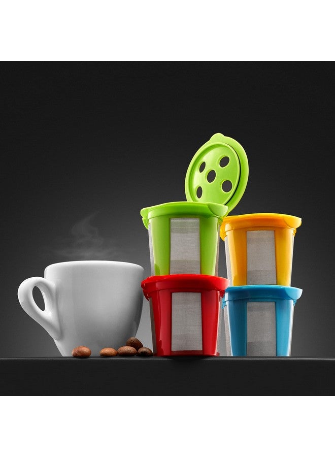 GoodCups 4 Reusable K Cups for Keurig K Supreme, K Supreme Plus, K Slim with Multistream Technology, K-Brew Chill, K-Duo Hot & Iced - 4 Colors Refillable Kcups Coffee Filters for Keurig Coffee Makers - Image 5