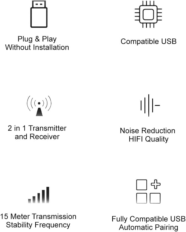 Luckam T10 USB Bluetooth Adapter Dongle - 5.0 Transmitter & Receiver for Windows 10/8.1/8/7/XP, Compatible with Headsets, Speakers, Keyboards & Mice - Image 1