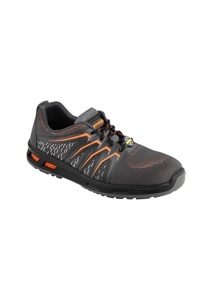 Liberty Warrior 3004-28 Safety Shoes for Men, Genuine Leather, Light Weight, Fibre Glass Toe, Industrial Shoes for Men, Orange Sizes-5UK-11UK - Image 2