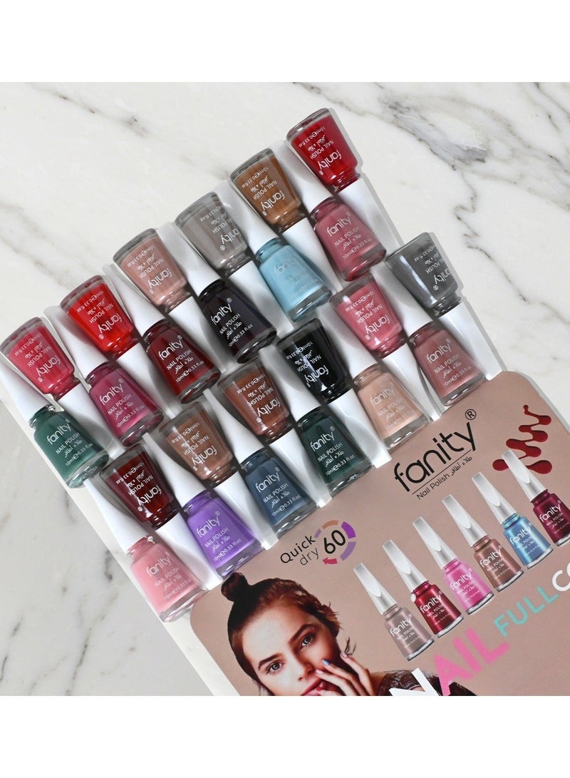 FANITY Nail polish set contains 24 multi-colored pieces - Image 1