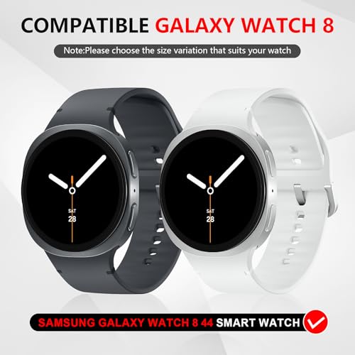 Suoman 5+5 Pack for Samsung Galaxy Watch 8 44mm Privacy Case, [Anti-Peeping] Tempered Glass Screen Protector, Hard PC Hollow Out Bumper Protective Cover - Image 2