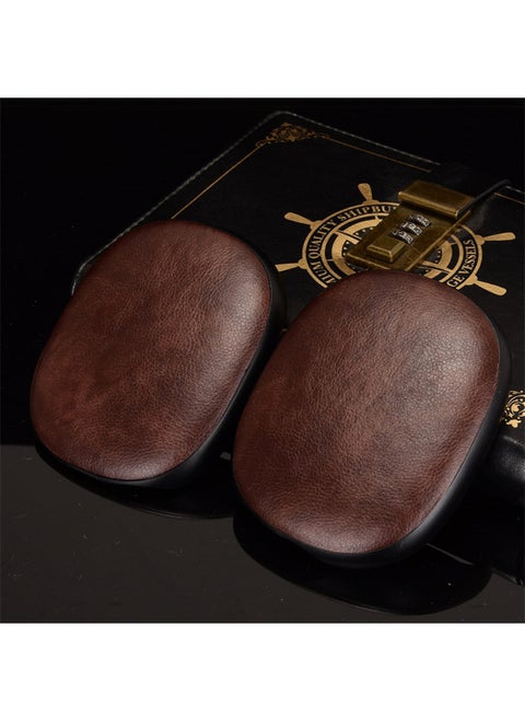 For Apple AirPods Max Headphone Protective Case Litchi Pattern Solid Color Leather Protective Case AirPods Max-Color:Brown