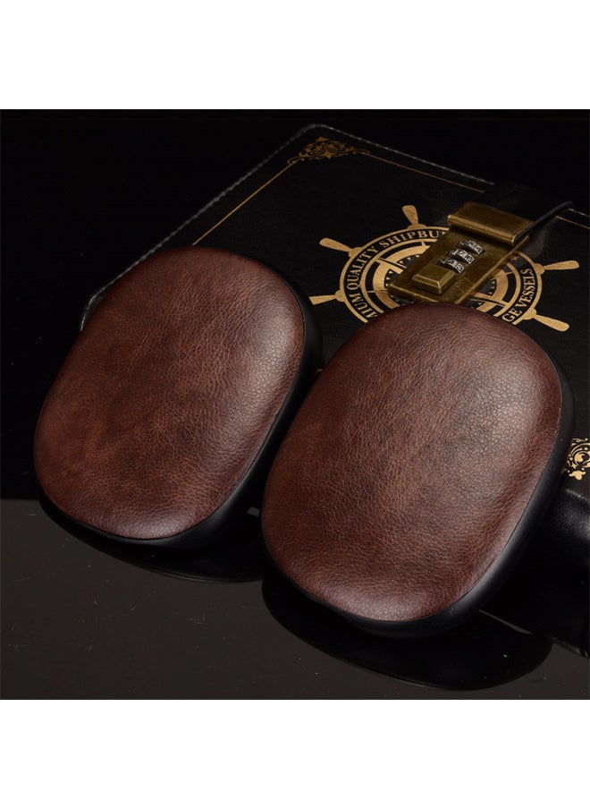 Generic - For Apple AirPods Max Headphone Protective Case Litchi Pattern Solid Color Leather Protective Case AirPods Max-Color:Brown - Image 1