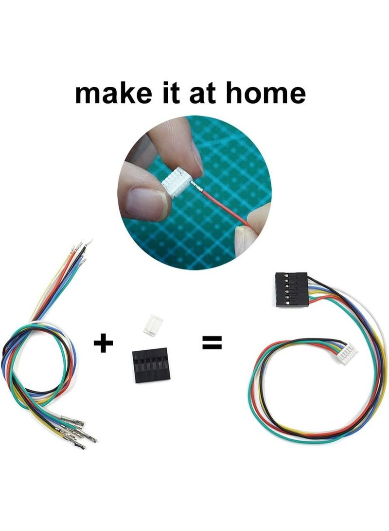 YelaJoy GH 1.25 to Dupont 2.54 Cable Kit, Pre Crimped Connector Wires Compatible with JST for Pixhawk Cube 6C 6X and Pixhawk 4 20cm Silicone Jumper Cables, Flight Controller Wiring Kit - Image 2
