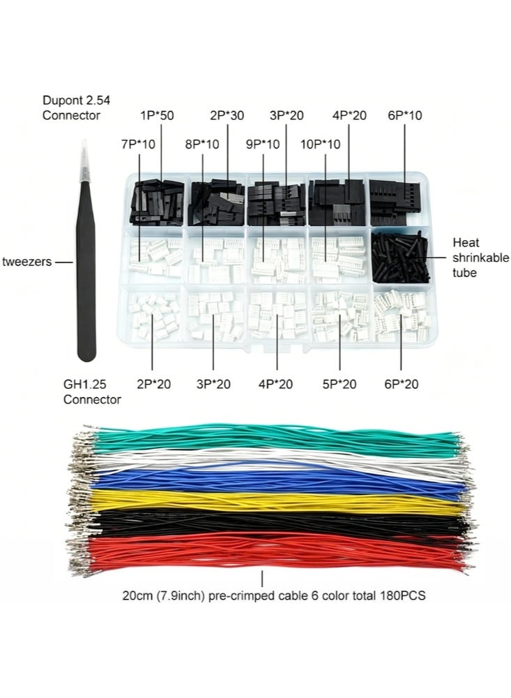 YelaJoy GH 1.25 to Dupont 2.54 Cable Kit, Pre Crimped Connector Wires Compatible with JST for Pixhawk Cube 6C 6X and Pixhawk 4 20cm Silicone Jumper Cables, Flight Controller Wiring Kit - Image 4