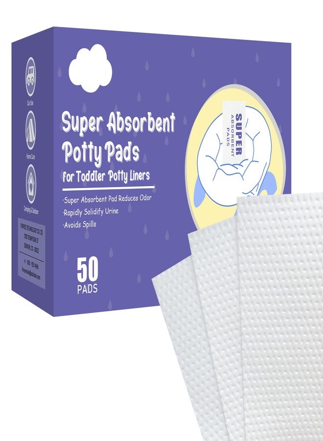 REFLYAWAY 50 Packs Super Absorbent Urine Pads Portable Child Used with Travel Potty Bags Disposable Liners for Toddlers, Toilet Seat for Kids Pee Training - Image 1