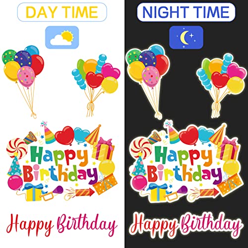 Geyee 14 Pcs Birthday Car Decorations Cruise Door Decorations Birthday Banners Reflective Magnet Stickers Balloon Cake Box Colorful Magnets for Car Refrigerator Cruise Door Metal Surface(Cake) - Image 5