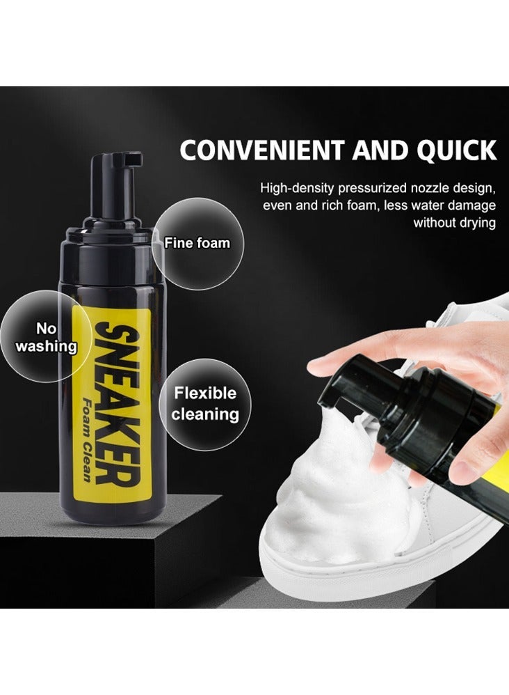 Biki All-in-One Shoe & Sneaker Cleaner Kit for Men & Women | Deep Cleaning Foam, Dual Brushes (Soft & Stiff) & Microfiber Towel | Pro-Grade Shoe Care Set. - Image 4