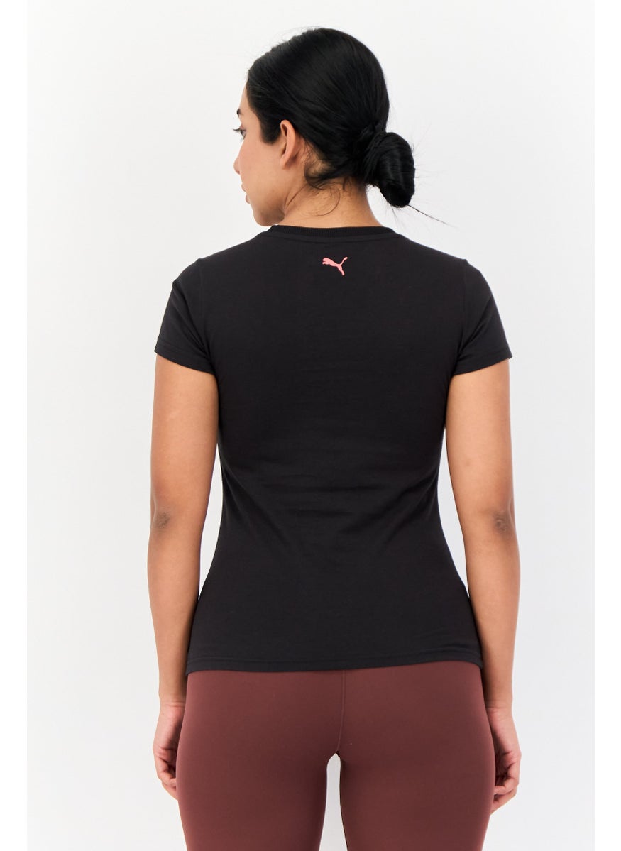 PUMA Women Sportswear Fit Short Sleeve Outdoor T-Shirt, Black  - Image 4