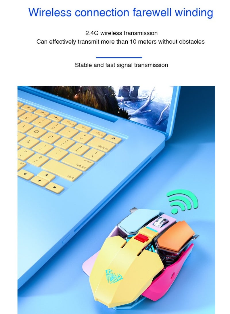 أولا ميكانيكية المعادن الرياضات الإلكترونية الألعاب الماوس اللاسلكي - Image 4