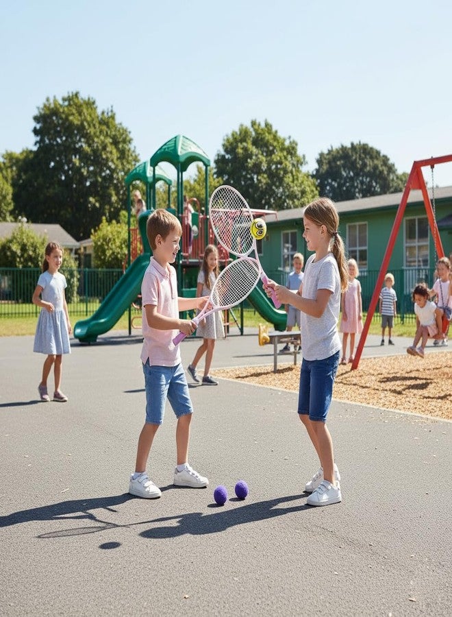 دولفي مضارب تنس دولفي الترفيهية للبالغين | 22 سم - طقم مضارب تنس للاعبين | مضارب تنس خفيفة الوزن للغاية للطلاب والتدريب والمبتدئين مع مقابض إضافية وحقيبة حمل (وردي) - Image 5